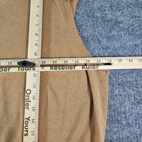 Polo Ralph Lauren Sweater Vest Mens XLT Tan Pima Cotton V-Neck Pony Logo - Picture 7 of 8